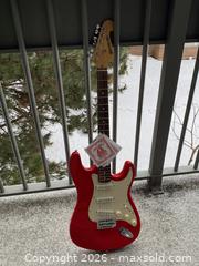 MaxSold Auction: New York Pro Stratocaster-style Red 6-String Electric Guitar - Toronto (Ontario, Canada) SELLER MANAGED Downsizing Online Auction - O'connor Drive (CONDO)