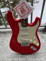 MaxSold Auction: New York Pro Stratocaster-style Red 6-String Electric Guitar - Toronto (Ontario, Canada) SELLER MANAGED Downsizing Online Auction - O'connor Drive (CONDO)