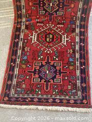 MaxSold Auction: Red Wool Vintage Turkish Runner Rug, 26" x 9 ft 3" - Toronto (Ontario, Canada) SELLER MANAGED Downsizing Online Auction - O'connor Drive (CONDO)