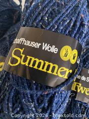 MaxSold Auction: Schaffhauser Wolle DK Weight Cotton-Acrylic Blend Yarn (8 Skeins) - Toronto (Ontario, Canada) SELLER MANAGED Downsizing Online Auction - O'connor Drive (CONDO)
