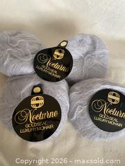 MaxSold Auction: Sirdar Mohair Blend Yarn 50 g Light Grey - 4 Balls - Toronto (Ontario, Canada) SELLER MANAGED Downsizing Online Auction - O'connor Drive (CONDO)