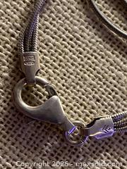 MaxSold Auction: Vintage 1980s ITALY 925 Sterling Silver 3-Strand Snake Chain Single Bead Necklace - Toronto (Ontario, Canada) SELLER MANAGED Downsizing Online Auction - O'connor Drive (CONDO)