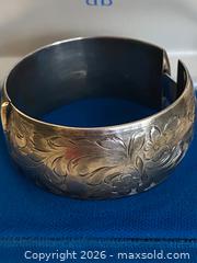 MaxSold Auction: Vintage Forstner Sterling Silver Floral Engraved Cuff Bracelet - Toronto (Ontario, Canada) SELLER MANAGED Downsizing Online Auction - O'connor Drive (CONDO)