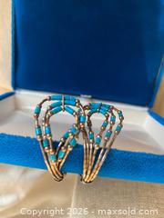 MaxSold Auction: Vintage Indigenous American Sterling Silver and Turquoise Liquid Silver Dangle Earrings - Toronto (Ontario, Canada) SELLER MANAGED Downsizing Online Auction - O'connor Drive (CONDO)