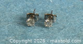 MaxSold Auction: 14 Karat White Gold Diamond Stud Earrings - Hamilton (Ontario, Canada) SELLER MANAGED Estate Sale Online Auction - Gertrude Street