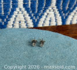 MaxSold Auction: 14 Karat White Gold Diamond Stud Earrings - Hamilton (Ontario, Canada) SELLER MANAGED Estate Sale Online Auction - Gertrude Street