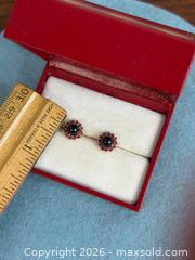 MaxSold Auction: 14K Gold Garnet and Ruby Halo Stud Earrings - Hamilton (Ontario, Canada) SELLER MANAGED Estate Sale Online Auction - Gertrude Street