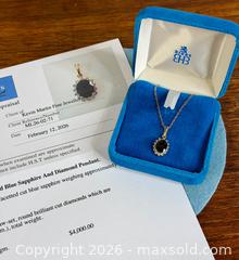 MaxSold Auction: 14kt Gold Sapphire + Diamond Pendant Necklace - Hamilton (Ontario, Canada) SELLER MANAGED Estate Sale Online Auction - Gertrude St.
