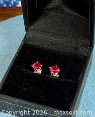 MaxSold Auction: 14KT White Gold Ruby Stud Earrings - Hamilton (Ontario, Canada) SELLER MANAGED Estate Sale Online Auction - Gertrude Street