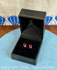 MaxSold Auction: 14KT White Gold Ruby Stud Earrings - Hamilton (Ontario, Canada) SELLER MANAGED Estate Sale Online Auction - Gertrude Street