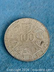 MaxSold Auction: 1976 AUSTRIA Architecture BURGTHEATER Vintage SILVER 100 Shilling Coin - Hamilton (Ontario, Canada) SELLER MANAGED Estate Sale Online Auction - Gertrude Street