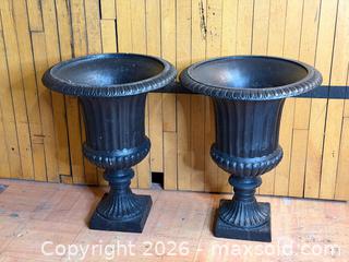 MaxSold Auction: Old Cast Iron Garden Urns - Hamilton (Ontario, Canada) SELLER MANAGED Estate Sale Online Auction - Gertrude Street