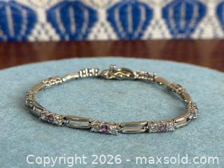MaxSold Auction: Sterling Silver Amethyst & CZ Tennis Bracelet - Hamilton (Ontario, Canada) SELLER MANAGED Estate Sale Online Auction - Gertrude Street