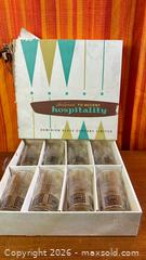 MaxSold Auction: Vintage MCM Drinking Glass Tumblers In Box - Hamilton (Ontario, Canada) SELLER MANAGED Estate Sale Online Auction - Gertrude Street