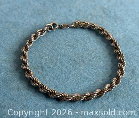 MaxSold Auction: Vintage Sterling Silver 'Rope' Link Bracelet - Hamilton (Ontario, Canada) SELLER MANAGED Estate Sale Online Auction - Gertrude Street