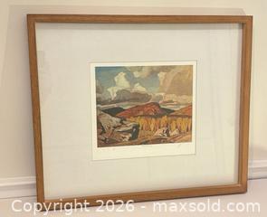 MaxSold Auction: A. J. Casson 'Hills at Bancroft' hand signed Limited Edition Lithograph Framed - Group of Seven - Otonabee-South Monaghan (Ontario, Canada) SELLER MANAGED Downsizing Online Auction - Dougall Drive