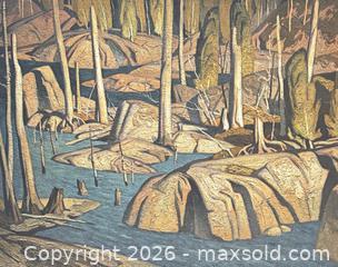 MaxSold Auction: Group of seven artist A. J. Casson 'Backwater' hand signed Limited Edition Lithograph COA Group of Seven - Otonabee-South Monaghan (Ontario, Canada) SELLER MANAGED Downsizing Online Auction - Dougall Drive
