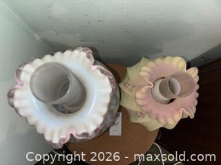 MaxSold Auction: 2 Fenton Electric Hurricane Lamps - Fremont (California, USA) PARTNER MANAGED Estate Sale Online Auction - Las Palmas Avenue