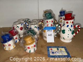 MaxSold Auction: 8 Temp-tations Snowman Mugs - Fremont (California, USA) PARTNER MANAGED Estate Sale Online Auction - Las Palmas Avenue