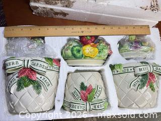 MaxSold Auction: Fitz and Floyd Herb Garden Serving Pieces - Fremont (California, USA) PARTNER MANAGED Estate Sale Online Auction - Las Palmas Avenue