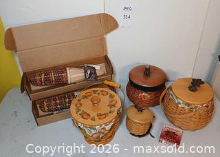 MaxSold Auction: Longaberger Baskets- Pumpkin Print, Acorn Basket, and Corn - Fremont (California, USA) PARTNER MANAGED Estate Sale Online Auction - Las Palmas Avenue