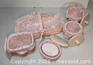 MaxSold Auction: Longaberger Baskets Breast Cancer Awareness and Pink Striped - Fremont (California, USA) PARTNER MANAGED Estate Sale Online Auction - Las Palmas Avenue