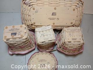 MaxSold Auction: Longaberger Baskets Breast Cancer Awareness and Pink Striped - Fremont (California, USA) PARTNER MANAGED Estate Sale Online Auction - Las Palmas Avenue