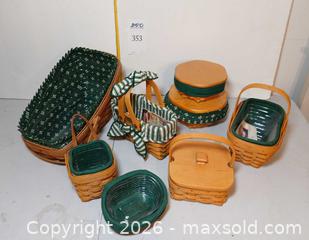 MaxSold Auction: Longaberger Baskets Dark Green Variety - Fremont (California, USA) PARTNER MANAGED Estate Sale Online Auction - Las Palmas Avenue