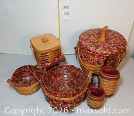 MaxSold Auction: Longaberger Baskets Maroon Foliage - Fremont (California, USA) PARTNER MANAGED Estate Sale Online Auction - Las Palmas Avenue