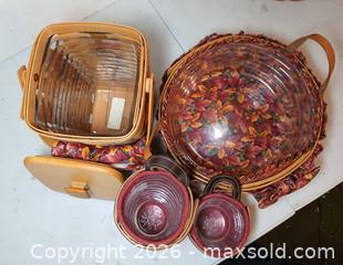 MaxSold Auction: Longaberger Baskets Maroon Foliage - Fremont (California, USA) PARTNER MANAGED Estate Sale Online Auction - Las Palmas Avenue