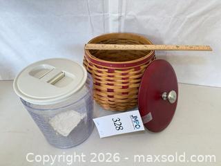 MaxSold Auction: Longaberger Collector’s Club Red Apple Basket & More  - Fremont (California, USA) PARTNER MANAGED Estate Sale Online Auction - Las Palmas Avenue