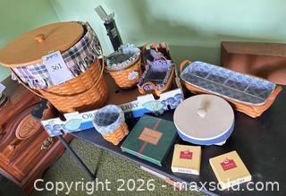 MaxSold Auction: Longaberger Light Blue Fabric - Fremont (California, USA) PARTNER MANAGED Estate Sale Online Auction - Las Palmas Avenue