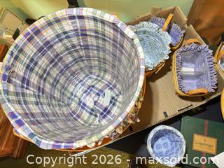 MaxSold Auction: Longaberger Light Blue Fabric - Fremont (California, USA) PARTNER MANAGED Estate Sale Online Auction - Las Palmas Avenue