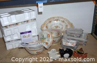MaxSold Auction: Longaberger plates and Temp-tations Pumpkin Dishes  - Fremont (California, USA) PARTNER MANAGED Estate Sale Online Auction - Las Palmas Avenue