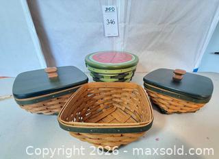 MaxSold Auction: Longaberger Watermelon Basket Set  - Fremont (California, USA) PARTNER MANAGED Estate Sale Online Auction - Las Palmas Avenue