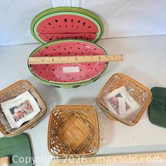 MaxSold Auction: Longaberger Watermelon Basket Set  - Fremont (California, USA) PARTNER MANAGED Estate Sale Online Auction - Las Palmas Avenue