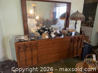 MaxSold Auction: MCM Kent Coffey Dresser with Mirror - Fremont (California, USA) PARTNER MANAGED Estate Sale Online Auction - Las Palmas Avenue