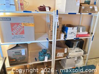 MaxSold Auction: Pair of Origami-style White Shelving - Fremont (California, USA) PARTNER MANAGED Estate Sale Online Auction - Las Palmas Avenue