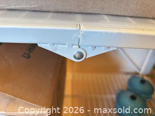 MaxSold Auction: Pair of Origami-style White Shelving - Fremont (California, USA) PARTNER MANAGED Estate Sale Online Auction - Las Palmas Avenue