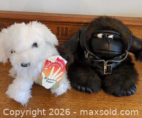 MaxSold Auction: Folkmanis Bichon Frise Puppet & Creature Comforts Gorilla Plush - Markham (Ontario, Canada) SELLER MANAGED Downsizing Online Auction - Carlton Road