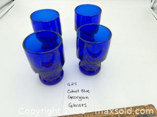 MaxSold Auction: Georgian Cobalt Blue Tumblers - Bremerton (Washington, USA) SELLER MANAGED Estate Sale Online Auction - Burwell Street