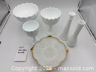 MaxSold Auction: Milk Glass Bundle - Bremerton (Washington, USA) SELLER MANAGED Estate Sale Online Auction - Burwell Street