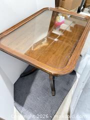 MaxSold Auction: Side Table with Removable Glass Top - Bremerton (Washington, USA) SELLER MANAGED Estate Sale Online Auction - Burwell Street