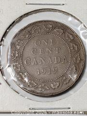 MaxSold Auction: 1919 Large Cent Coin Canada - South Frontenac (Ontario, Canada) SELLER MANAGED Downsizing Online Auction - Battersea Road