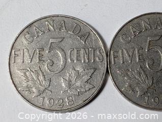 MaxSold Auction: 1928 1934 Canada 5 Cent Coin - South Frontenac (Ontario, Canada) SELLER MANAGED Downsizing Online Auction - Battersea Road