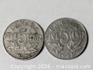 MaxSold Auction: 1928 1935 Canada 5 cents  - South Frontenac (Ontario, Canada) SELLER MANAGED Downsizing Online Auction - Battersea Road