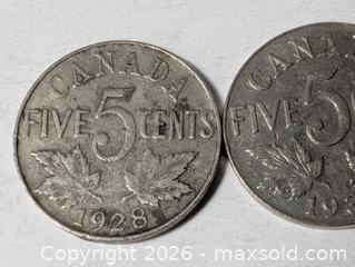 MaxSold Auction: 1928 1935 Canada 5 cents  - South Frontenac (Ontario, Canada) SELLER MANAGED Downsizing Online Auction - Battersea Road