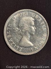 MaxSold Auction: 1956 Canada Silver One Dollar Coin. SEMI KEY  NICE GRADE -SILVER - Aurora (Ontario, Canada) SELLER MANAGED Estate Sale Online Auction - Closs Square