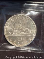 MaxSold Auction: 1965 Canada Silver $1 Dollar - ICCS Certified MS-62 Type 1 Small Beads P5 ,,,SILVER - Aurora (Ontario, Canada) SELLER MANAGED Estate Sale Online Auction - Closs Square