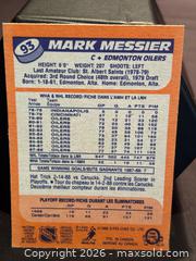 MaxSold Auction: 1988-89 O-Pee-Chee VTG OPC , Mark Messier Edmonton Oilers #93, Collectable Trading Card  - Aurora (Ontario, Canada) SELLER MANAGED Estate Sale Online Auction - Closs Square